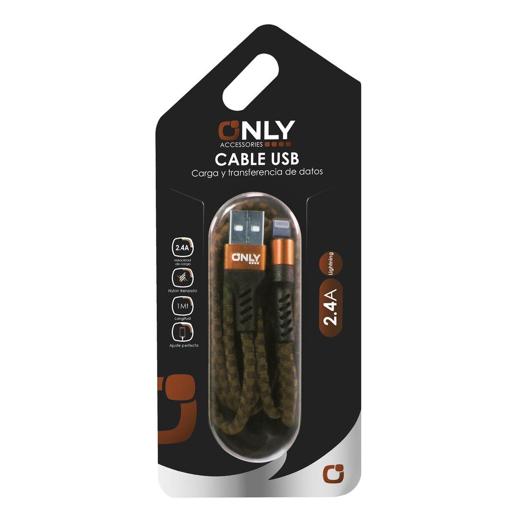 CABLE USB MOD 46 - LIGHTNING - DORADO CABLE USB MOD 46 - LIGHTNING - DORADO - Imagen 1