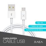 CABLE USB MOD 73 QUALY  4.4 AMP - XAEA - V8 - 1 MTS - Imagen 3