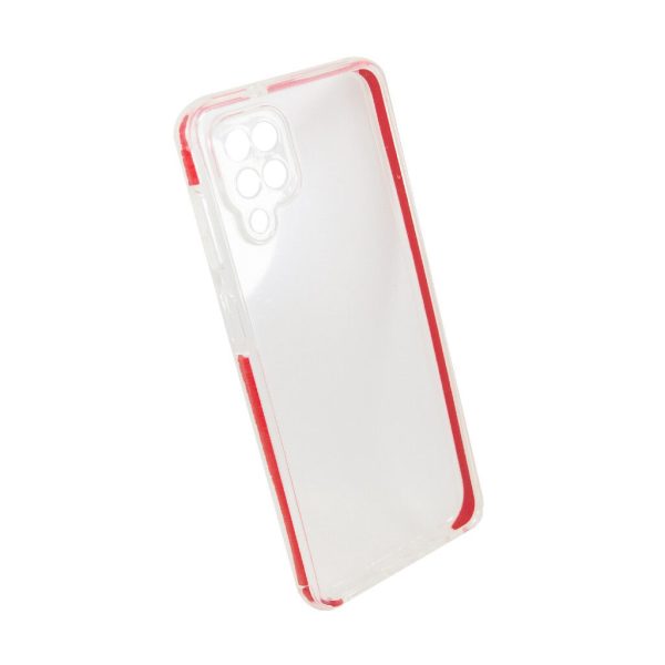 TPU ACRILICO TRANSP. MOD 157 - SAM A52S - ROJO