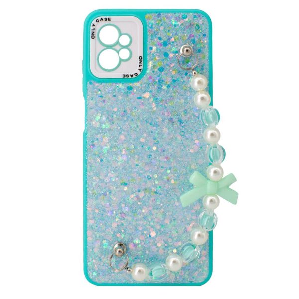 TPU MOD522 GLITTER CHAINS - SAM A34 - ONLY - BLUE