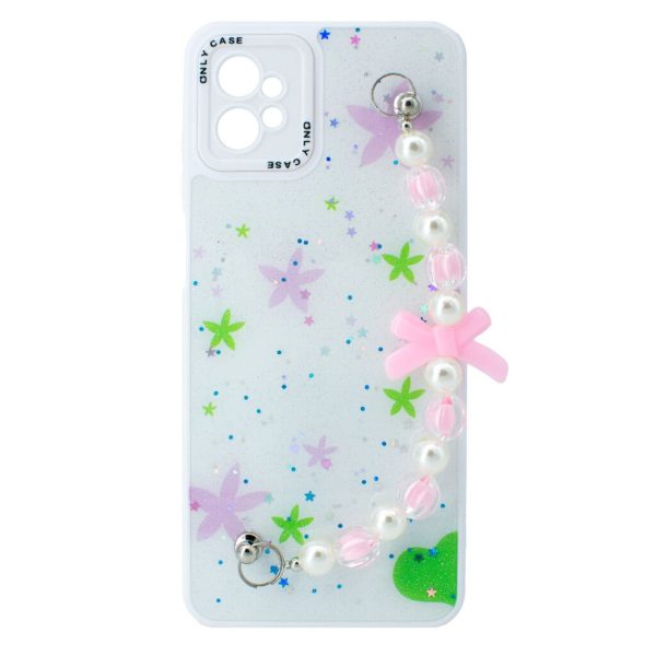TPU MOD522 GLITTER CHAINS - SAM A24 - ONLY - BLANCO