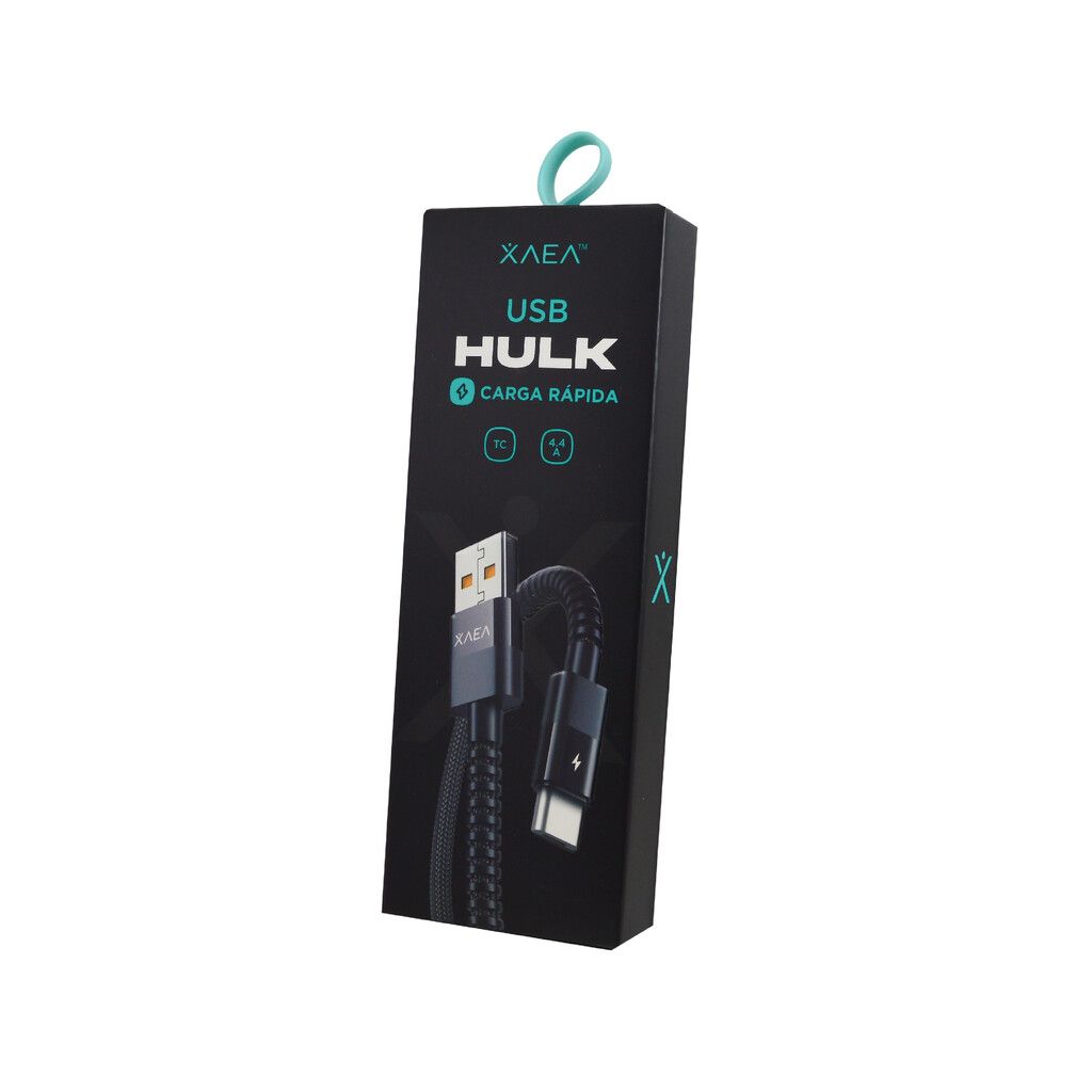 CABLE USB MODX-089 HULK TIPO C - XAEA - NEGRO CABLE USB MODX-089 HULK TIPO C - XAEA - NEGRO - Imagen 1
