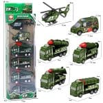 BLISTER x6 AUTOS JUGUETE MODZ-504 - ZUMO - VERDE MILITAR