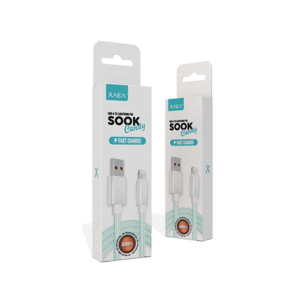 CABLE USB LIGHTNING MODX-092 - SOOK CANDY - XAEA - VERDE CABLE USB LIGHTNING MODX-092 - SOOK CANDY - XAEA - VERDE - Imagen 1