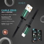 CABLE USB TIPO C MODX-103 - ZEUS - XAEA - MARRON - Imagen 3