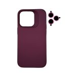 TPU MOD603 SILICONA LENS - IPH 17 - XAEA - BORDO