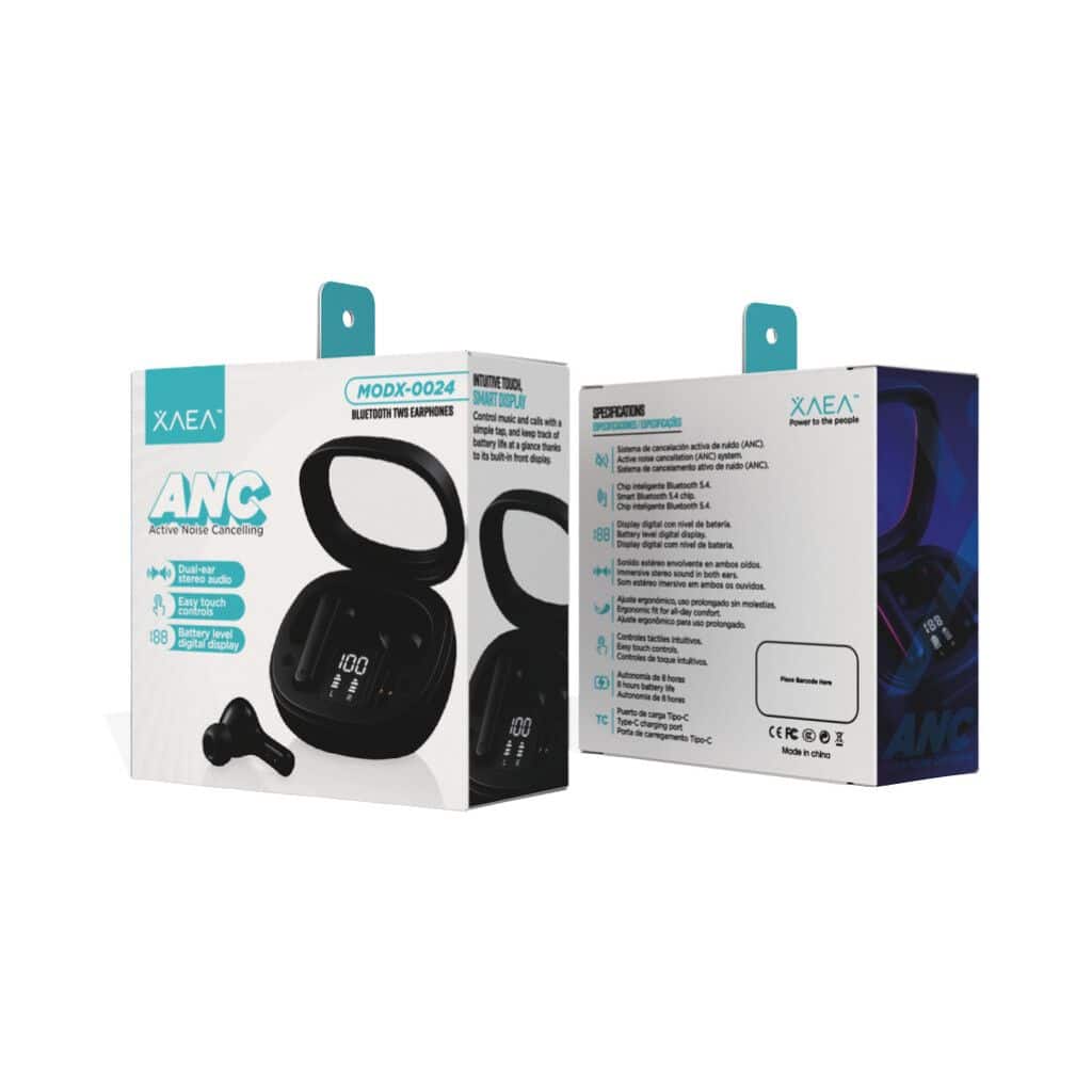 MANOS LIBRES TWS ANC MODX-0024 - XAEA - NEGRO MANOS LIBRES TWS ANC MODX-0024 - XAEA - NEGRO - Imagen 1