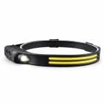 LINTERNA FRONTAL DOBLE LED C/SENSOR MODV-001K - VARIOS - NEGRO