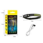 LINTERNA FRONTAL DOBLE LED C/SENSOR MODV-001K - VARIOS - NEGRO - Imagen 2