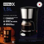 CAFETERA FILTRO 1500W 1.5L MODK-005G - KIOWA - NEGRO - Imagen 4