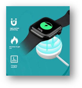CARGADOR MAGNETICO PARA SMART WATCH MODV-00FI - VARIOS - BLANCO CARGADOR MAGNETICO PARA SMART WATCH MODV-00FI - VARIOS - BLANCO - Imagen 1