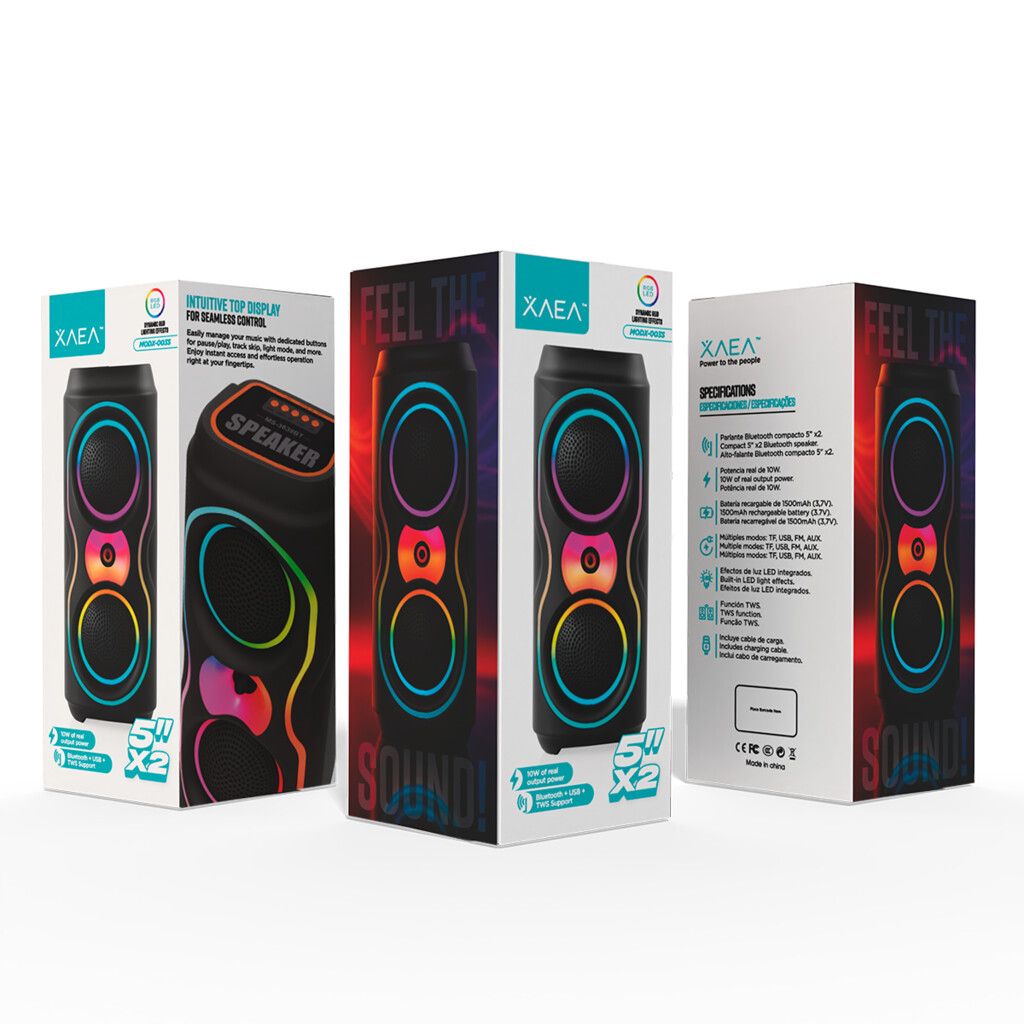 PARLANTE TORRE 5»X2 MODX-003S – XAEA – NEGRO