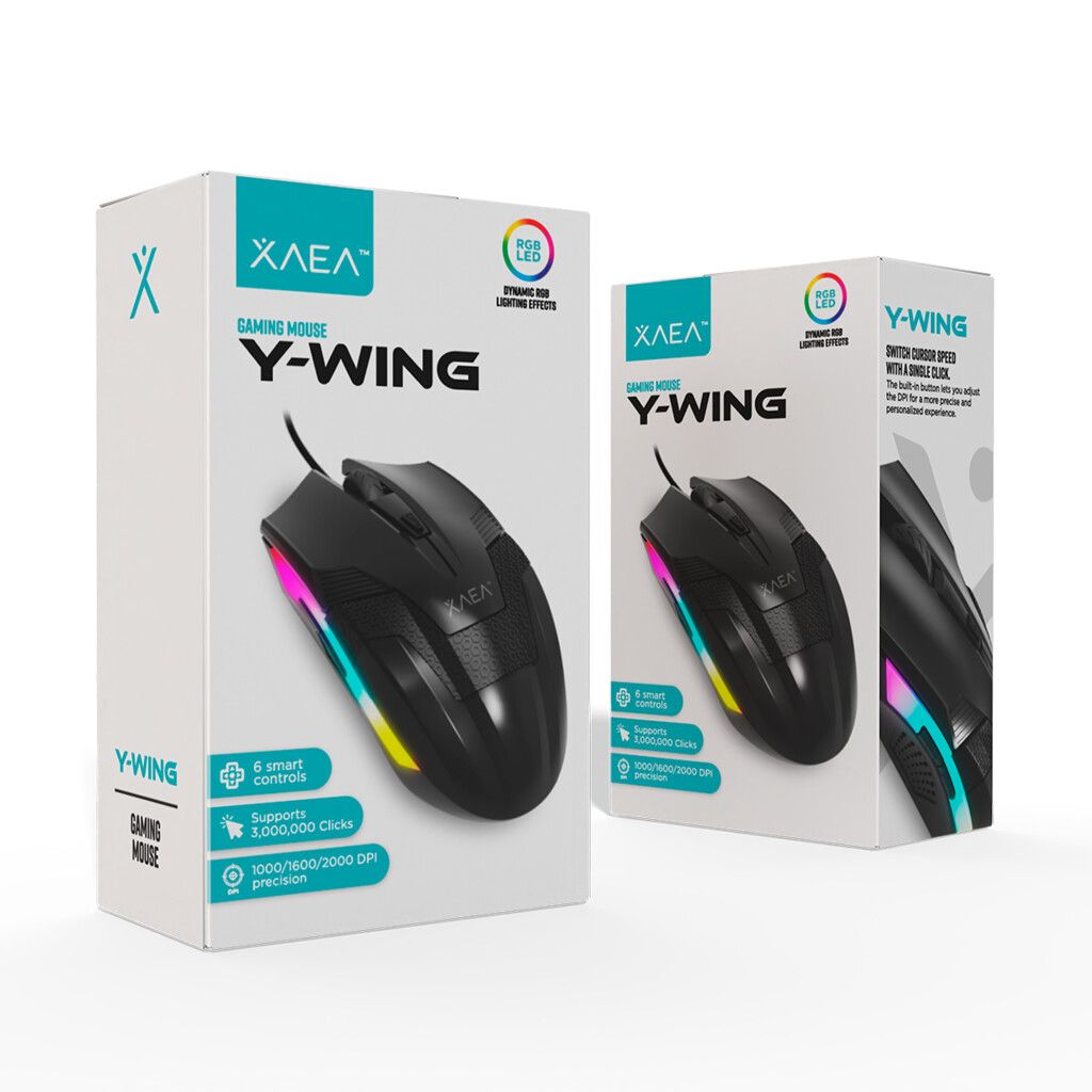 MOUSE GAMER MODX-052 Y-WING - XAEA - NEGRO MOUSE GAMER MODX-052 Y-WING - XAEA - NEGRO - Imagen 1