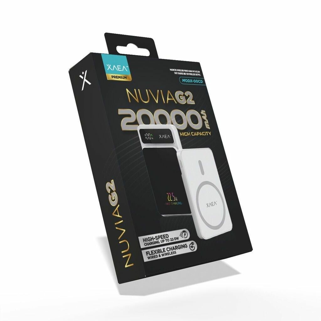 POWER BANK NUVIA G2 KJ-CX10 WIRELESS 20000 MAH MODX-00CD - XAEA - NEGRO POWER BANK NUVIA G2 KJ-CX10 WIRELESS 20000 MAH MODX-00CD - XAEA - NEGRO - Imagen 1