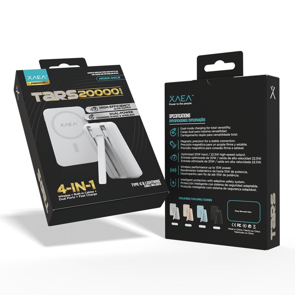 POWER BANK TARS KJ-790 WIRELESS 20000 MAH MODX-00CE - XAEA - BEIGE POWER BANK TARS KJ-790 WIRELESS 20000 MAH MODX-00CE - XAEA - BEIGE - Imagen 1