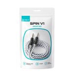 CABLE AUX 3,5 MOD75 - 2 METROS - METAL - NEGRO