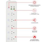 ZAPATILLA MULTIPLE BKL-24 - 5 TOMAS+2 USB+3 C+PD MODY-00GE - YEXA - BLANCO