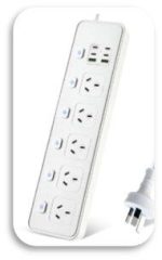 ZAPATILLA MULTIPLE BKL-24 - 5 TOMAS+2 USB+3 C+PD MODY-00GE - YEXA - BLANCO - Imagen 2