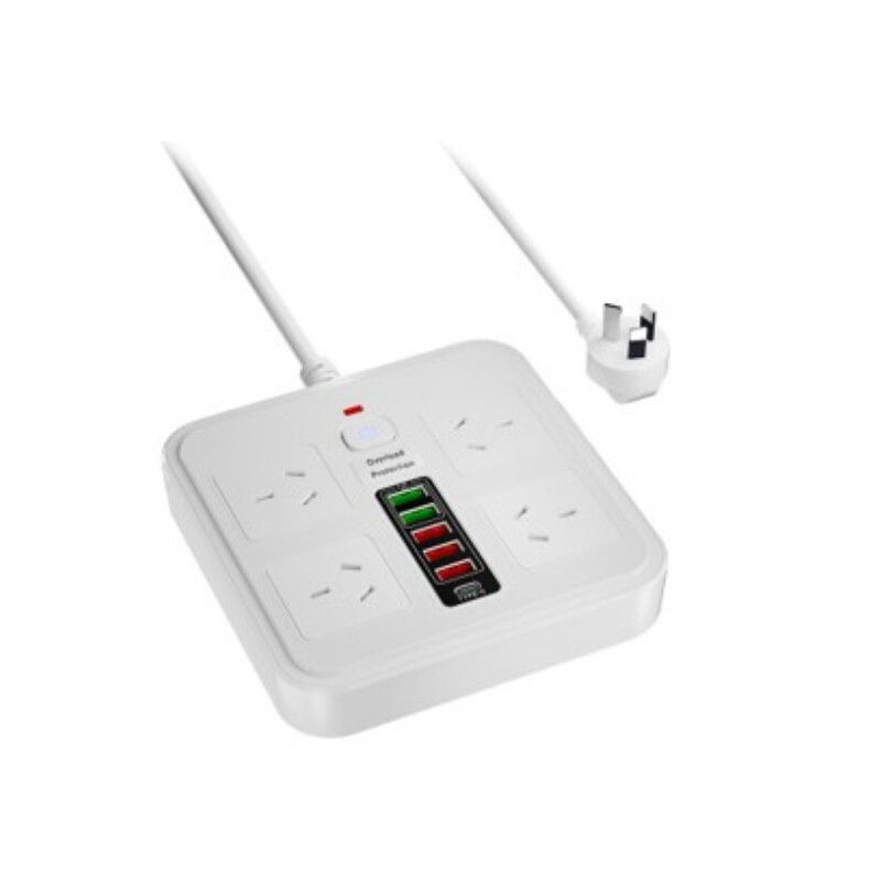 ZAPATILLA MULTIPLE BKL-666 - 4 TOMAS+4USB+2 C MODY-00FK - YEXA - BLANCO ZAPATILLA MULTIPLE BKL-666 - 4 TOMAS+4USB+2 C MODY-00FK - YEXA - BLANCO - Imagen 1
