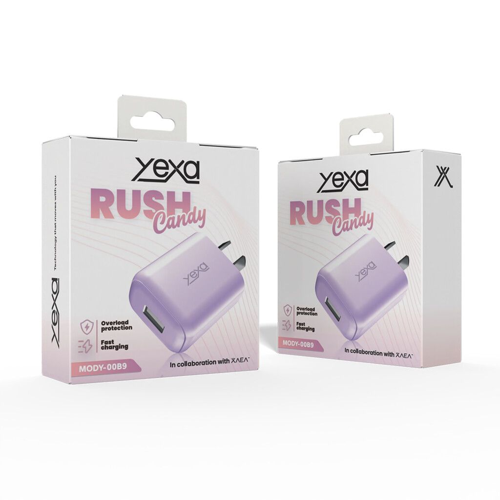 ADAPTADOR-CARGADOR 220V MODY-00B9 4.8A - RUSH - 1USB - YEXA - VIOLETA ADAPTADOR-CARGADOR 220V MODY-00B9 4.8A - RUSH - 1USB - YEXA - VIOLETA - Imagen 1