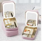JOYERO PORTA MAQUILLAJE C/LUZ LED MODV-00JT - VARIOS - ROSA