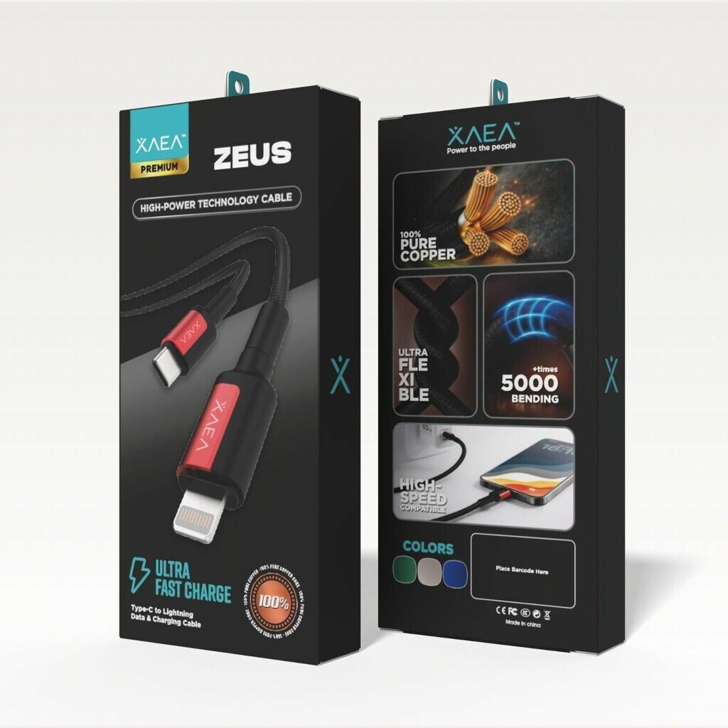CABLE ZEUS TIPO C-LIGHTNING MODX-00MD - XAEA - ROJO CABLE ZEUS TIPO C-LIGHTNING MODX-00MD - XAEA - ROJO - Imagen 1